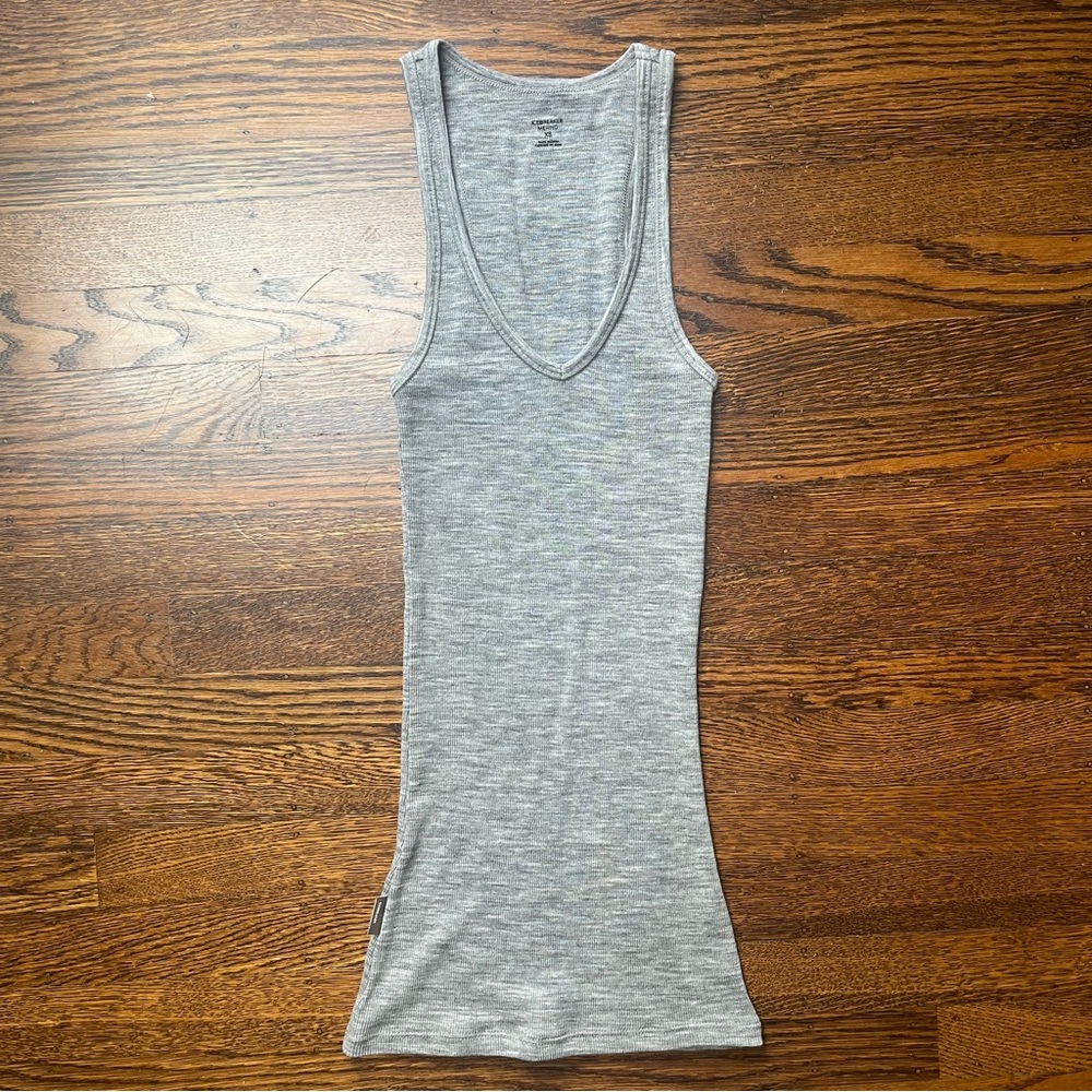Icebreaker Racerback Heathered Grey Cami Tank Top